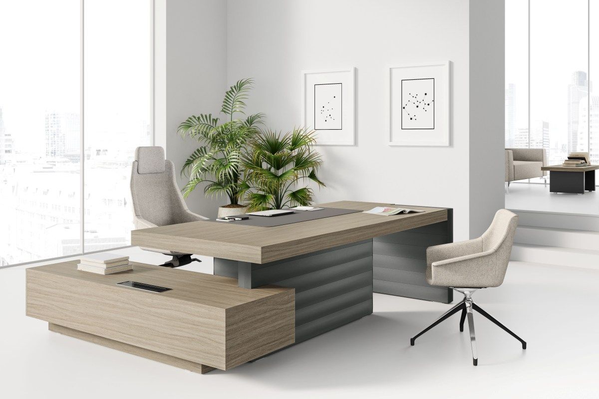 L-Form Chefbüro-Schreibtisch