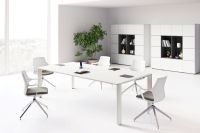 White Rectangular Meeting Table