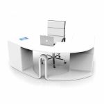 White Designer Computer Desk